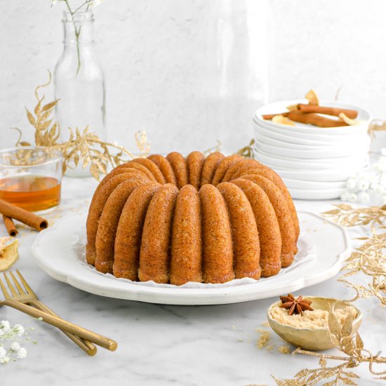 Apple Cider Bourbon Bundt Cake