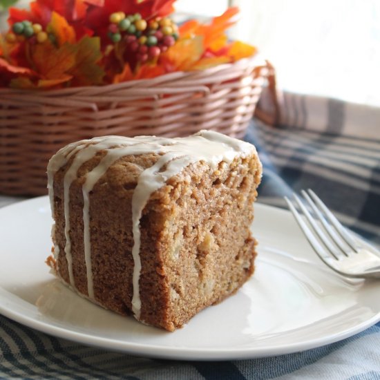 Fresh Apple Cake with Maple Glaze