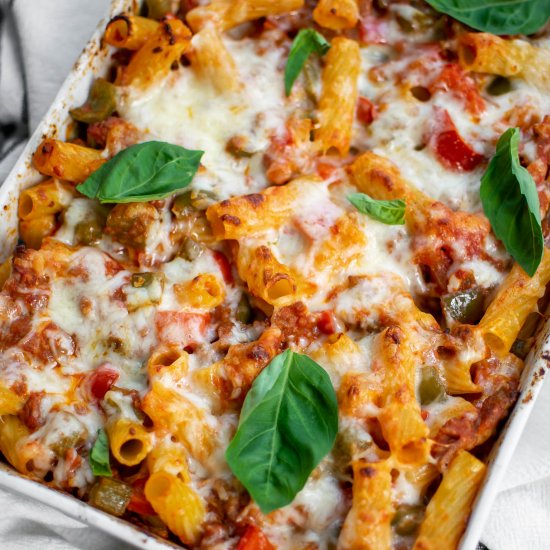 Sausage and Pepper Pasta Bake