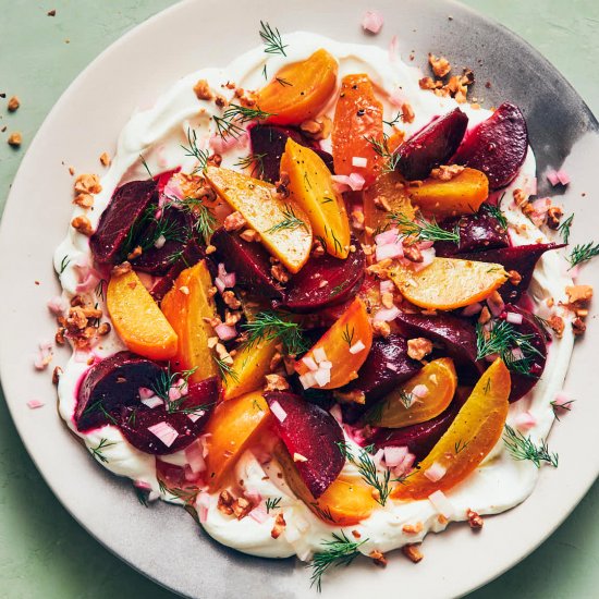 Roasted Beet Salad With Labneh