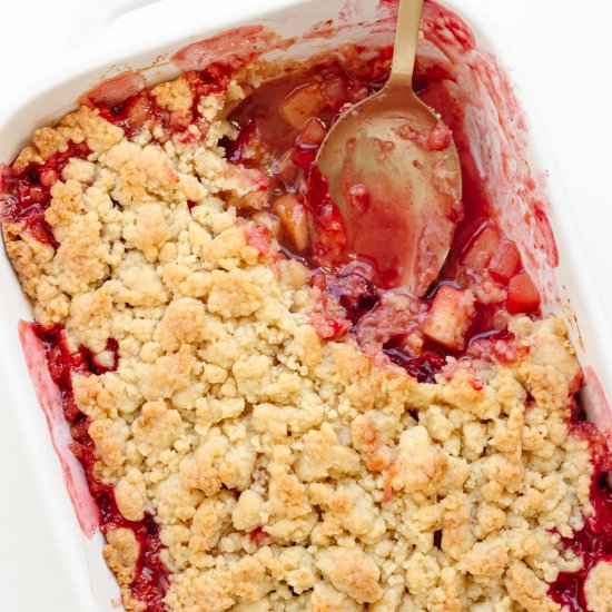 Plum and Apple Crumble