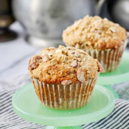 Sourdough Maple Pecan Muffins