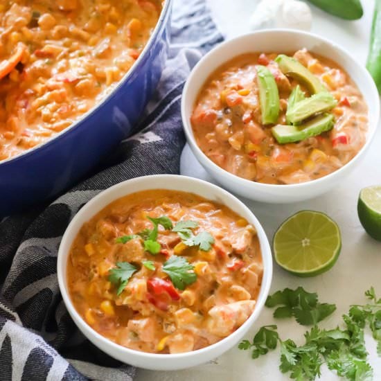 Jalapeño Popper Chicken Chili