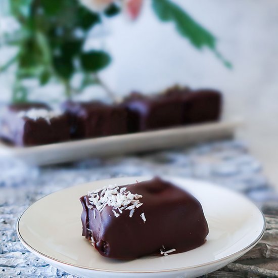 Chocolate Covered Coconut Bars