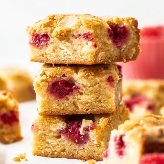 White Chocolate Raspberry Blondies