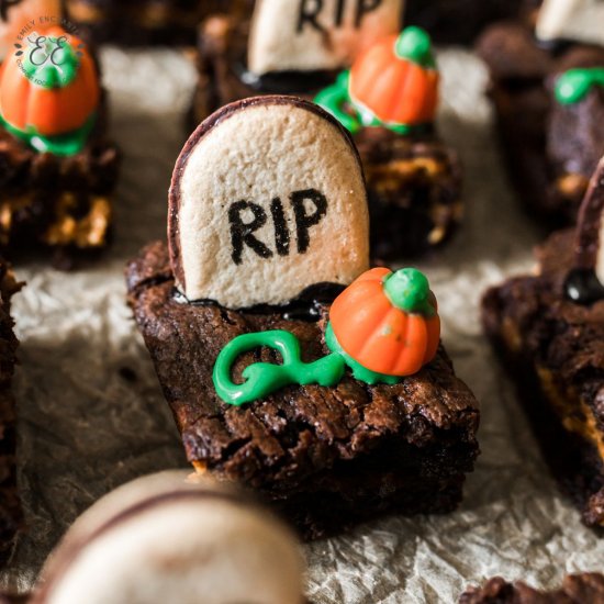 Graveyard Halloween Brownies