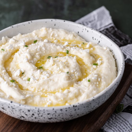 Roasted Garlic & Feta Mashed Potato