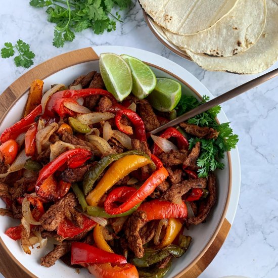 Air Fryer Fajitas (vegan)