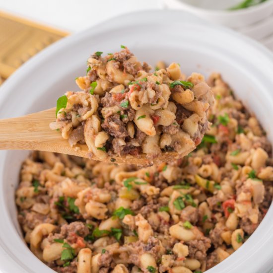 Slow Cooker Hamburger Helper