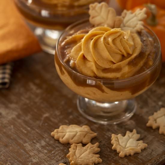 Pumpkin Mousse with Nutmeg Caramel