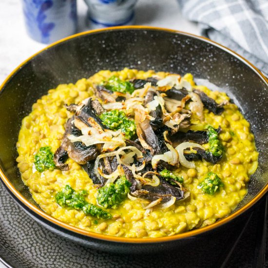 Mushroom Dahl With Coriander