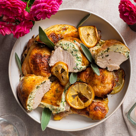 Ricotta Stuffed Roast Chicken