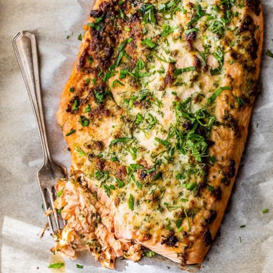 Parmesan-Herb Baked Salmon