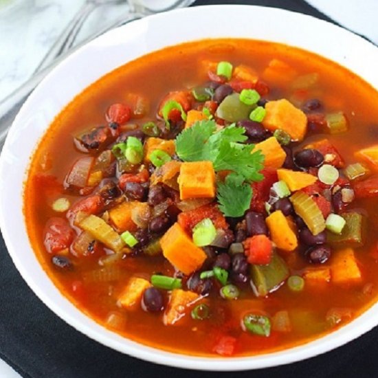 black bean and sweet potato soup