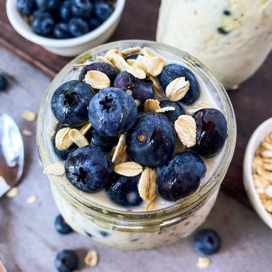 Blueberry Cheesecake Overnight Oats