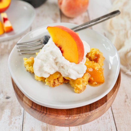 Peach Cobbler with Cake Mix