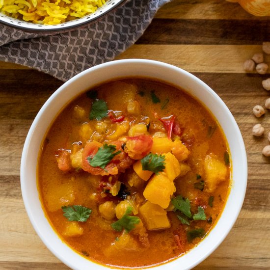 Butternut Squash And Chickpea Curry