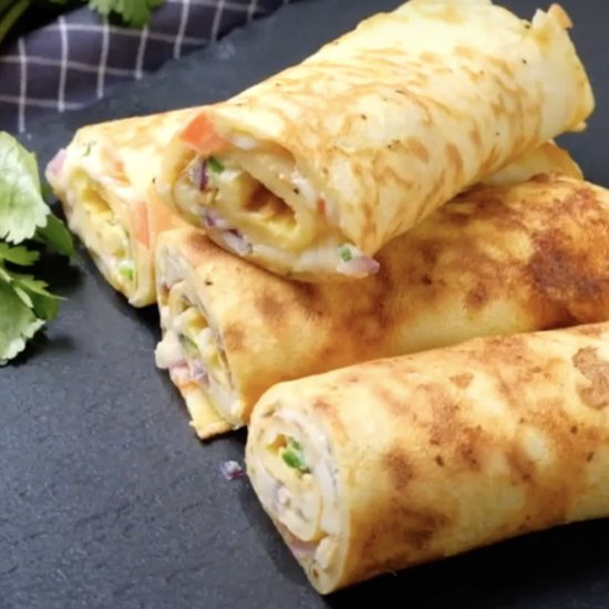 Cheese Omelette Rolls