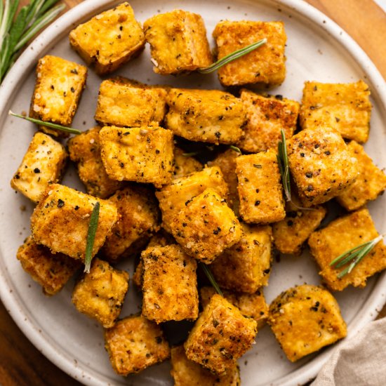 Oven Baked Rosemary Garlic Tofu