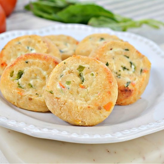 TOMATO BASIL CREAM CHEESE PINWHEELS