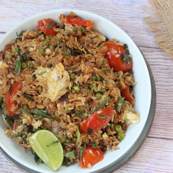 Tomato Basil Fried Rice