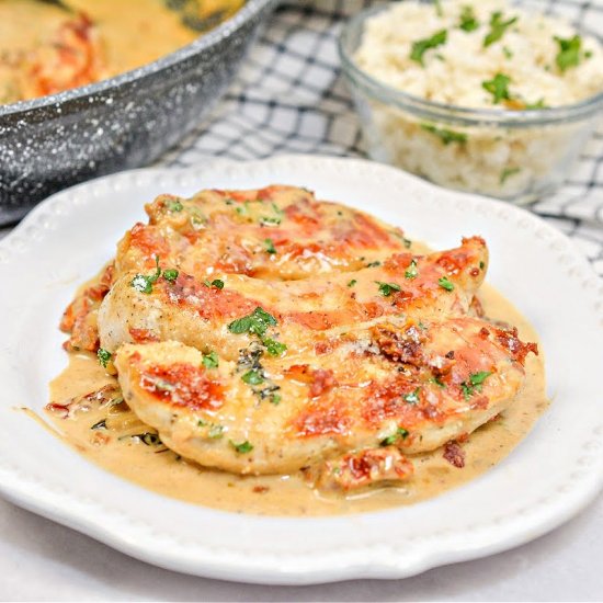 KETO CHICKEN SKILLET TOMATO BA