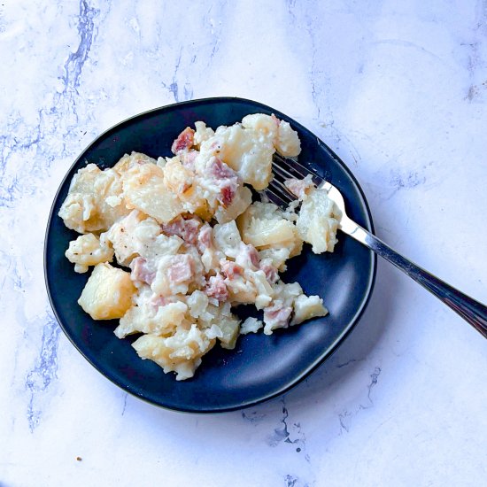 Creamy Scalloped Potatoes and Ham