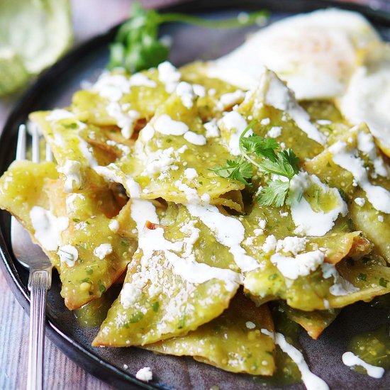 Authentic Chilaquiles Verdes