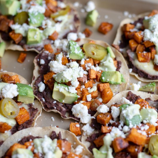 Sweet Potato Vegetarian Tostadas