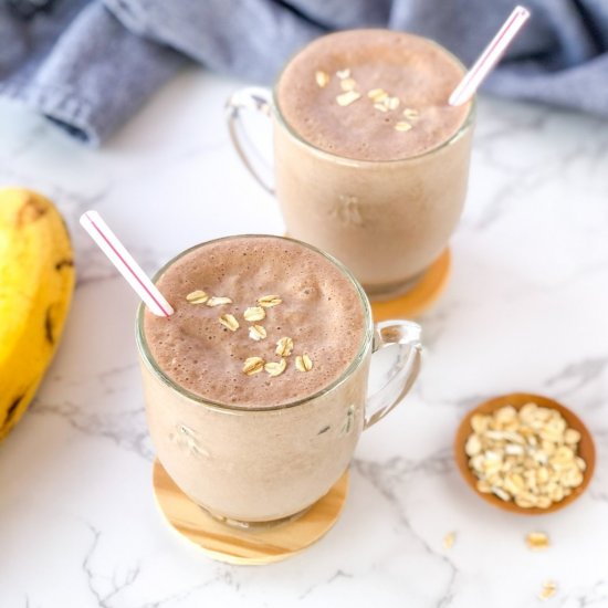 Banana Nutella Oatmeal Smoothie