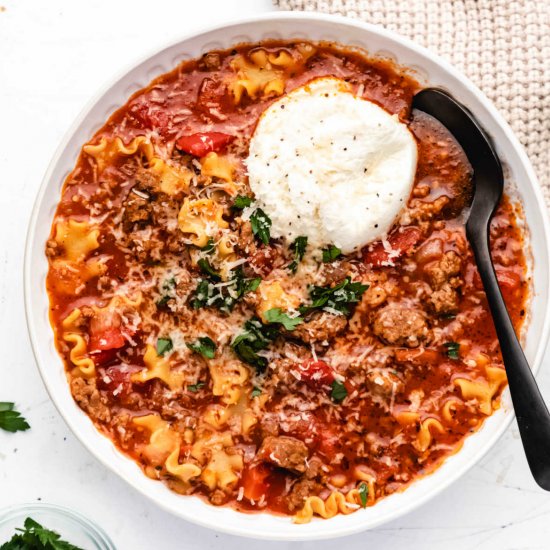 Instant Pot Lasagna Soup