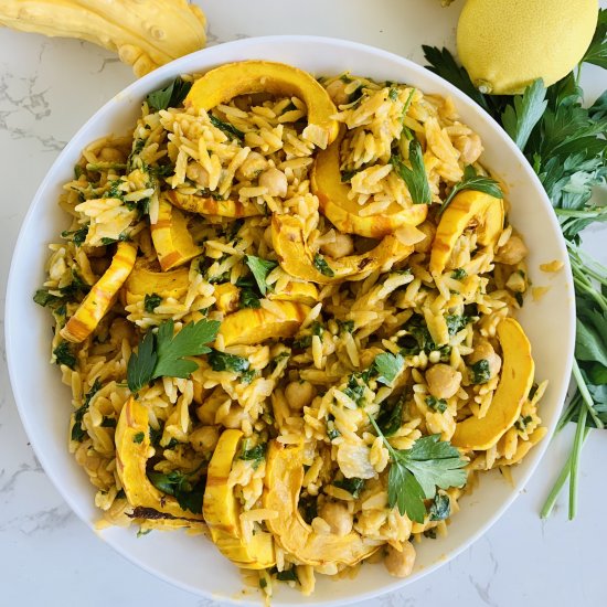 Creamy Pumpkin Orzo