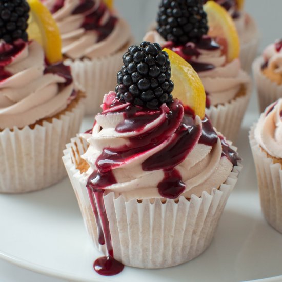 Blackberry & Lemon Cupcakes