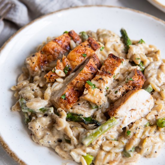 Chicken and Asparagus Orzo