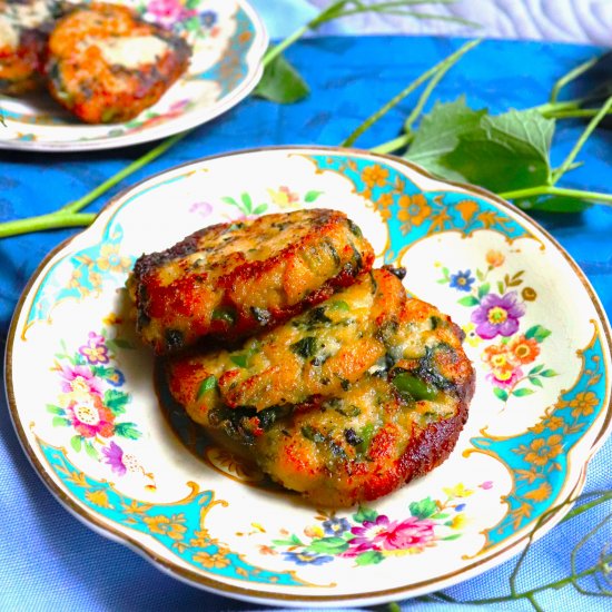 Garlic Mustard Tofu Patties