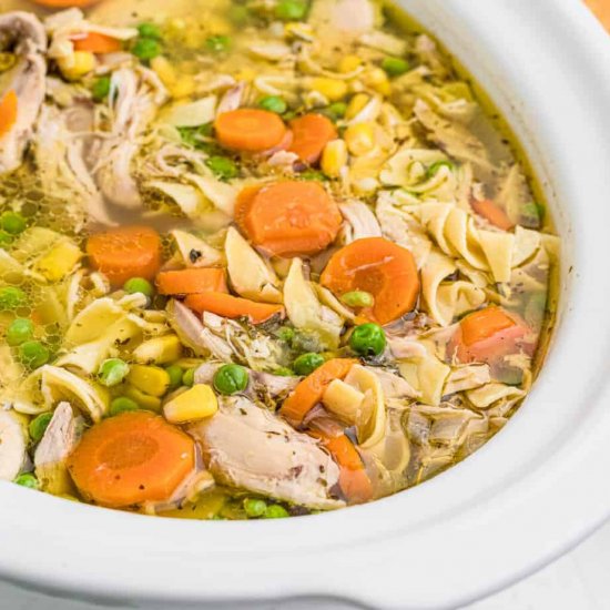 Slow Cooker Chicken Noodle Soup