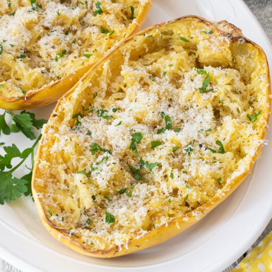 Roasted Spaghetti Squash with Brown