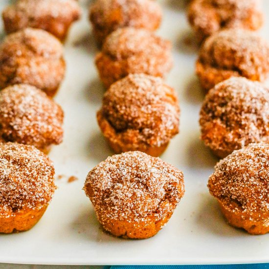 Baked pumpkin donut holes