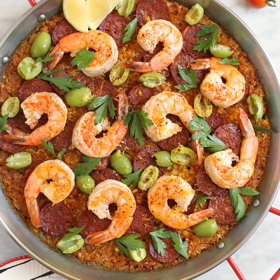 Chorizo and Shrimp Paella