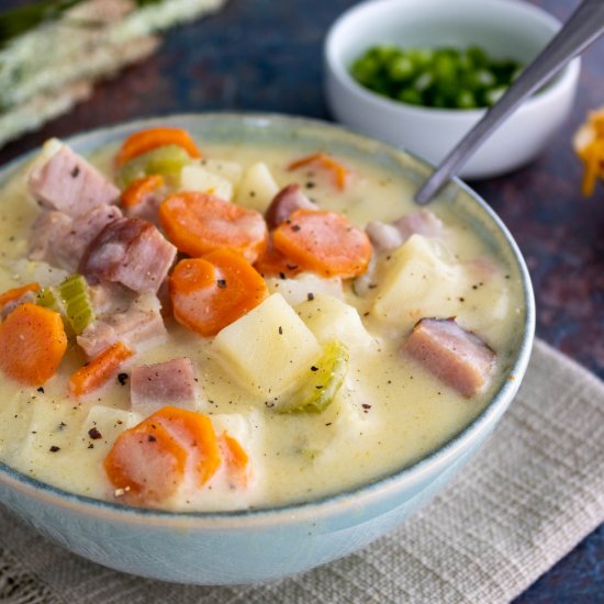 Crock Pot Ham and Potato Soup