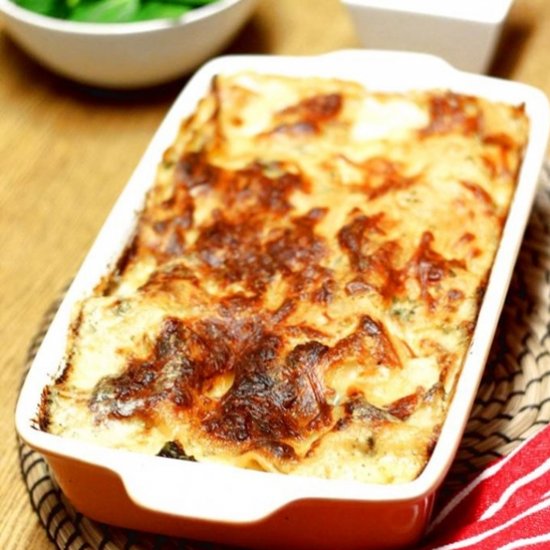 Alfredo Chicken Lasagna & Spinach