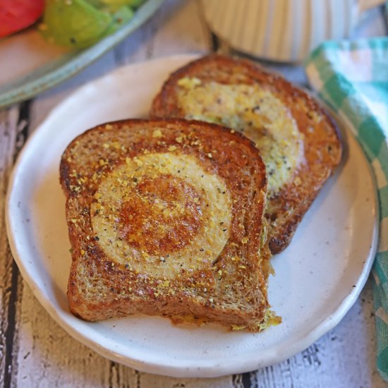 Vegan egg in a hole