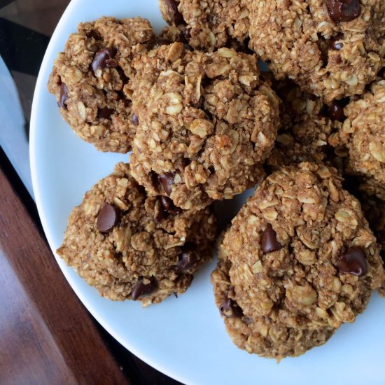 Vegan Nutella Oatmeal Cookies