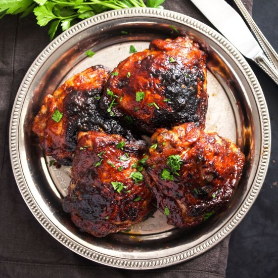 Baked BBQ Chicken Thighs