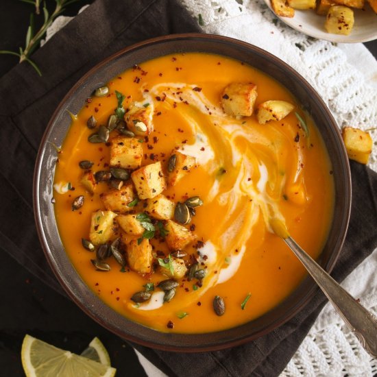 Creamy Potato and Pumpkin Soup