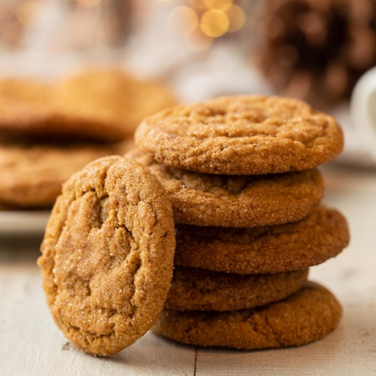 Vegan Ginger Molasses Cookies