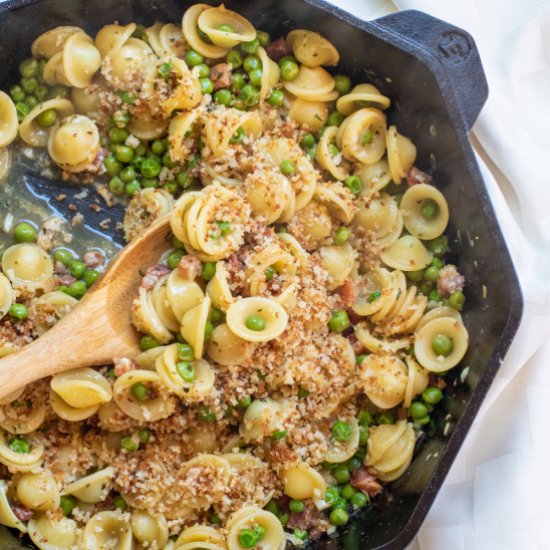 Pea Pancetta Pasta