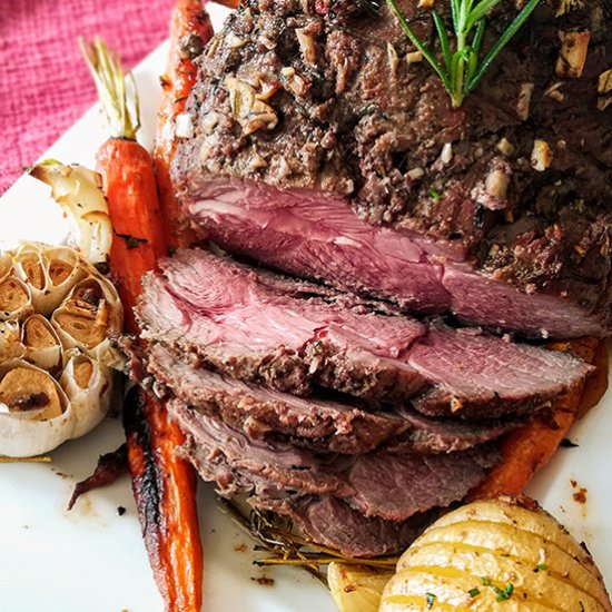 Boneless leg of lamb roast