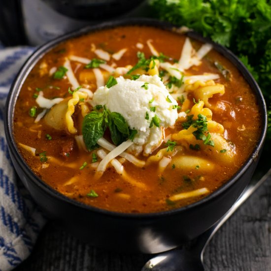 CrockPot Lasagna Soup