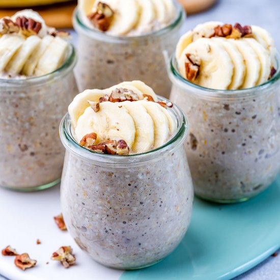 BANANA BREAD OVERNIGHT OATS RECIPE